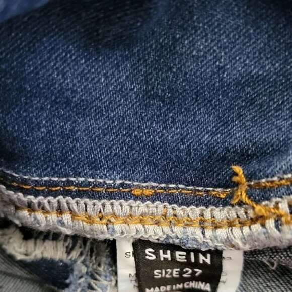 SHEIN Women's Size 27 High-Waisted Crossover Criss-Cross Flare Leg Jeans - Picture 8 of 10